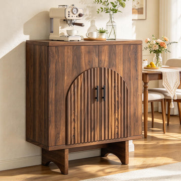 Sideboard Buffet Cabinet With Storage, Accent Cabinet, Walnut