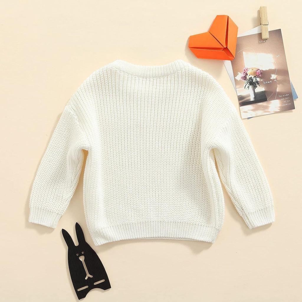 Newborn Baby Boy Girl Knit Sweater Long Sleeve Solid Winter Warm Sweatshirt Top Outfit Infant Toddler Fall Clothes