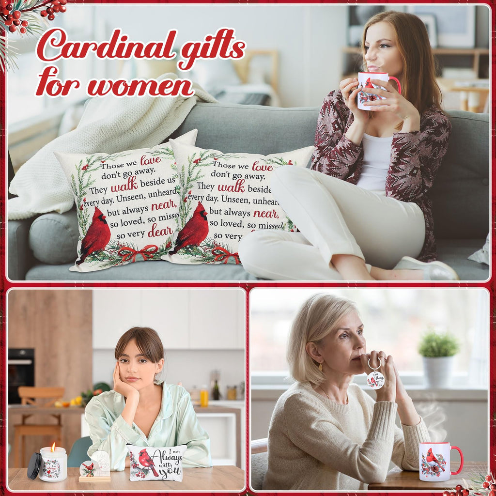 10 Pcs Red Bird Cardinal Sympathy Memorial Gift Set Blanket Mug