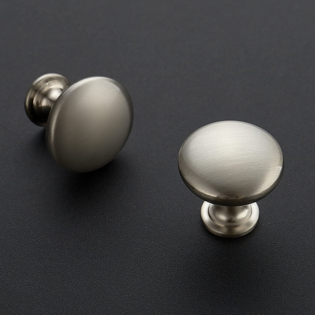 Brushed Nickel Cabinet Knobs, Zinc Knobs Drawer Pulls, 30 Pack