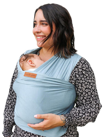 Buttery-Soft Baby Wrap Carrier Newborn to Toddler 8-35 lbs, 100% Tencel Modal Lightweight Breathable Infant Sling