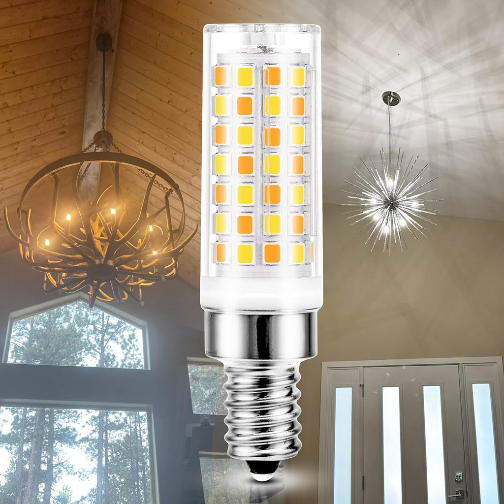 E12 LED Candelabra Bulb 60W Equivalent 3CCT Adjustable (2700K-4000K-6000K), AC120V 6W 600LM, 3 Colors Temperature