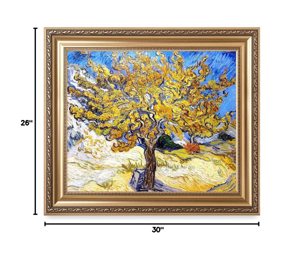 Vincent Van Gogh Wall Art Framed, The Mulberry Tree, 30x26''