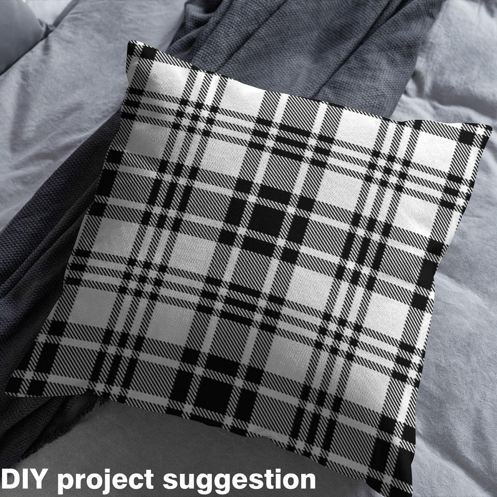 Plaid Gingham Fabric By The Yard Decorative Soft