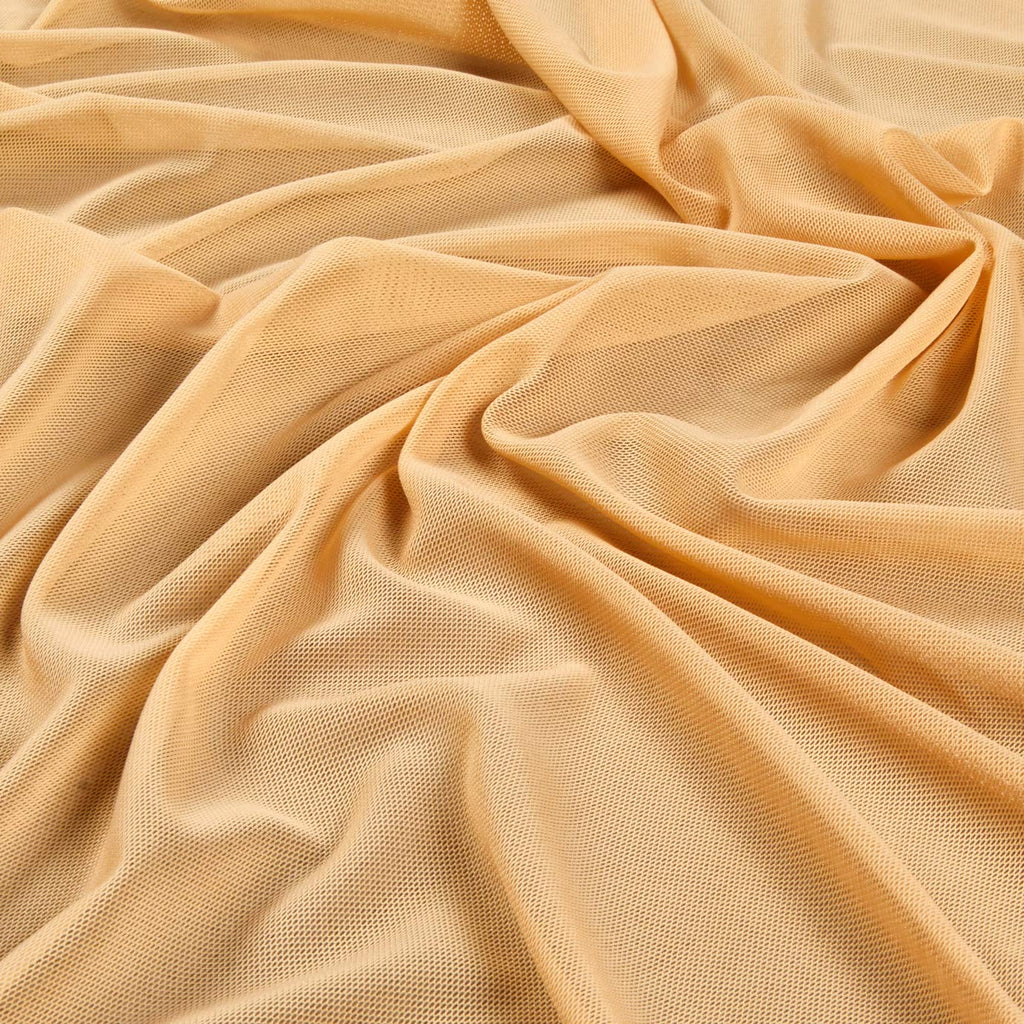 Power Stretch Mesh Fabric Mist Gold, Fabric by the Yard