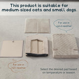 Cat Beds for Indoor Cats,Cat Houses,Cat Cave with Orthopedic Cushion,Foldable Cat Condos,Hideaway,Shelter,Beige Cat