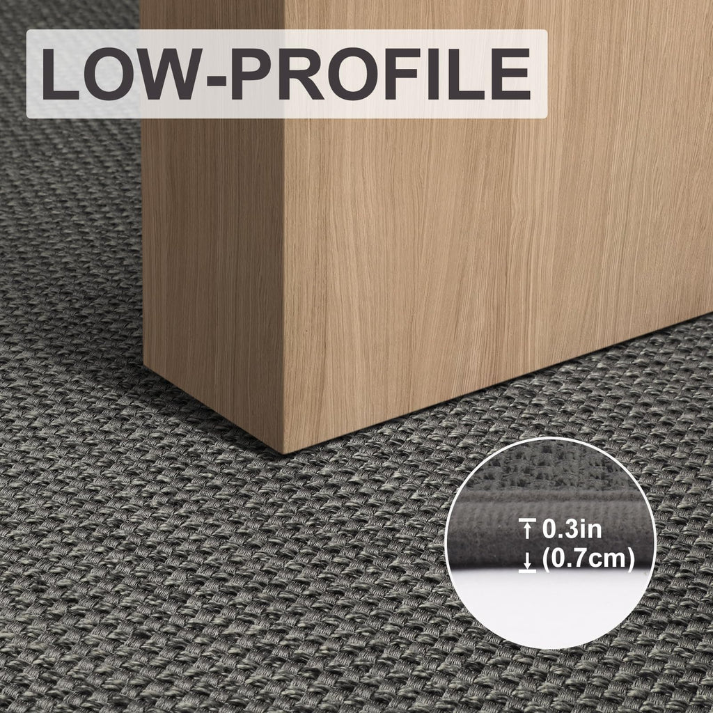 Door Mat 24"x47", Non Slip Washable Indoor Door Mat, Grey