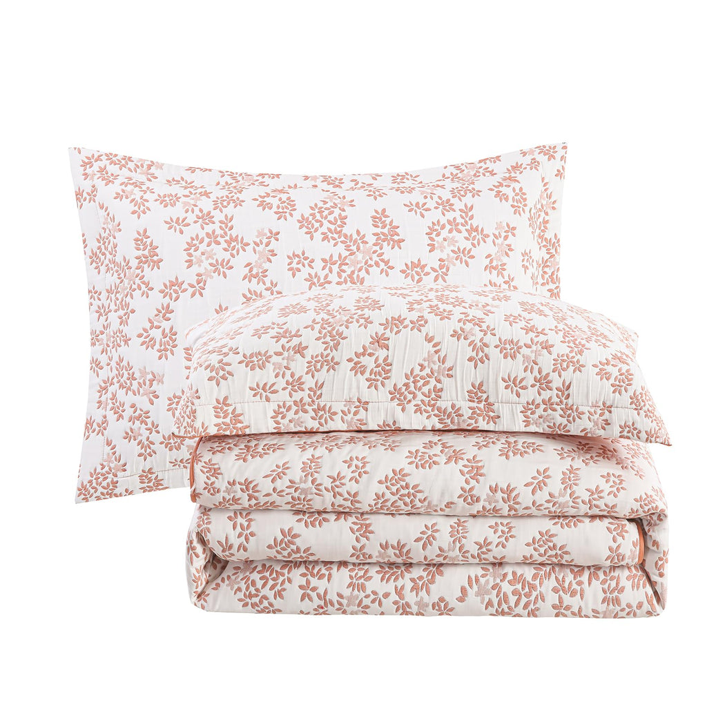 Jacquard Embroidered Stitching Coverlet Bedspread Ultra Soft Bedding Solid 3 Piece Summer Quilt Set with 2 Quilted