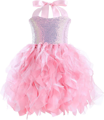 Tutu Dress for Girls Sparkly Sequin Tulle Princess Birthday Party Prom Outfit Toddler Girls Sneaker Ball Gown Dress