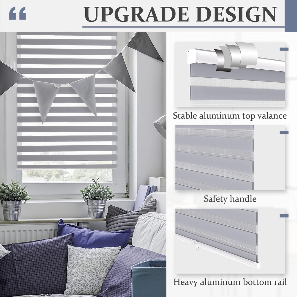 Motorized Zebra Blinds with Remote, Smart Rechargeable Window Shades