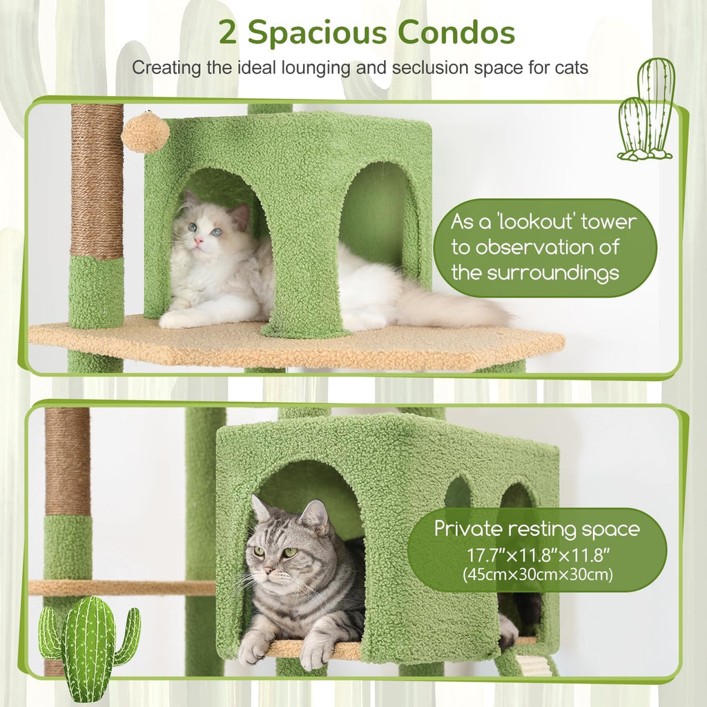 Pro Cactus Heavy Duty Cat Tree Tower for Indoor Large Cats