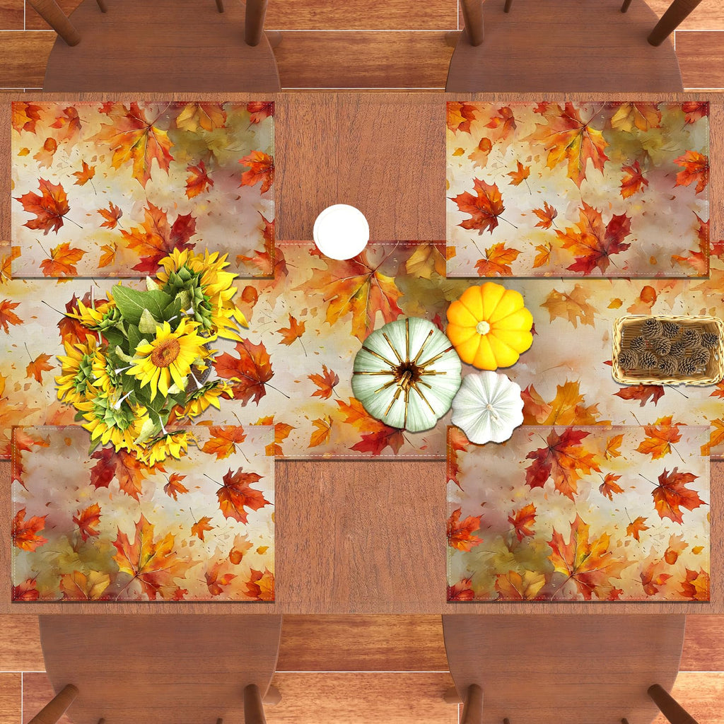 Fall Placemats Set of 4,Thanksgiving Decorations Decor