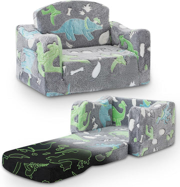 Thick Comfy Kids Chair and Couch,Foldable Plush Sofa with Pocket