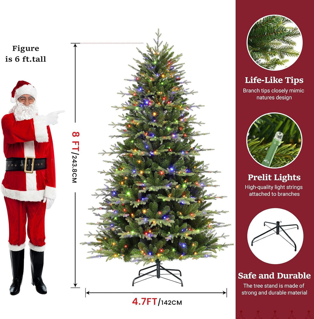 Prelit Artificial Aspen Christmas Tree with Remote Control
