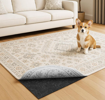 8x10 FT Non Slip Rug Pad,100% Waterproof Felt Rug Pad,1/8" Thick