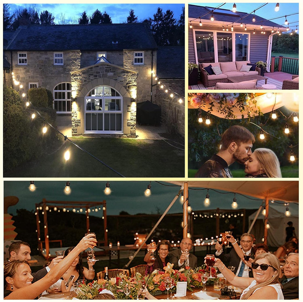 200FT String Lights for Outside LED Patio Lights Outdoor Waterproof