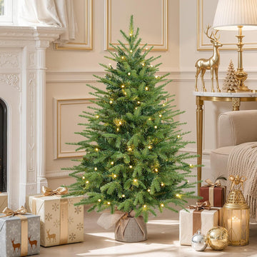 3ft Prelit Artificial Mini Christmas Tree for Tabletop Desk Decor