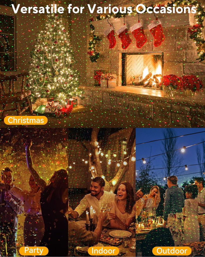Christmas Projector Lights Outdoor Waterproof with Remote Control