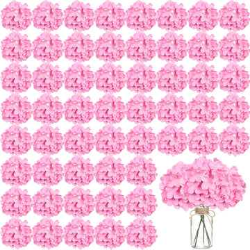 Artificial, Fake Silk Full Heads with Stems for Wedding Home Party Shop Baby Shower Decor (Bubble Pink)