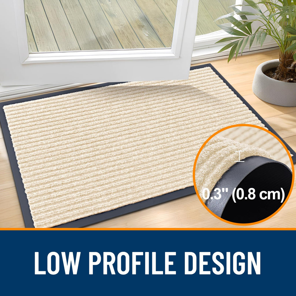 2-Pack Front Door Mats 59x34, Waterproof Heavy-Duty Doormats