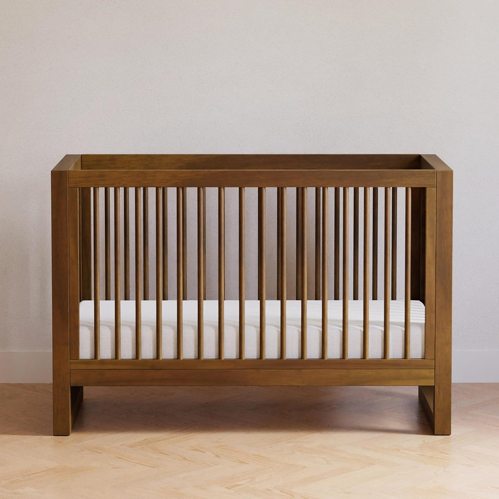 Nantucket 3-in-1 Convertible Baby Crib, Natural Walnut | GREENGUARD Gold Certified, Converts to Toddler Bed & Daybed