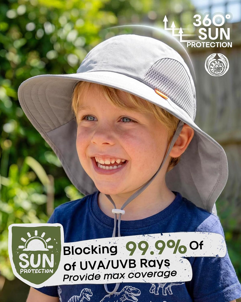Toddler Kids Sun Hat UPF 50+ Sun Protective Bucket Hat for Baby Summer Beach Hats