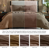 Geniospin Brown Queen Comforter Set - 7 Pieces Comforter Queen, Solid Bedding Set for All Season