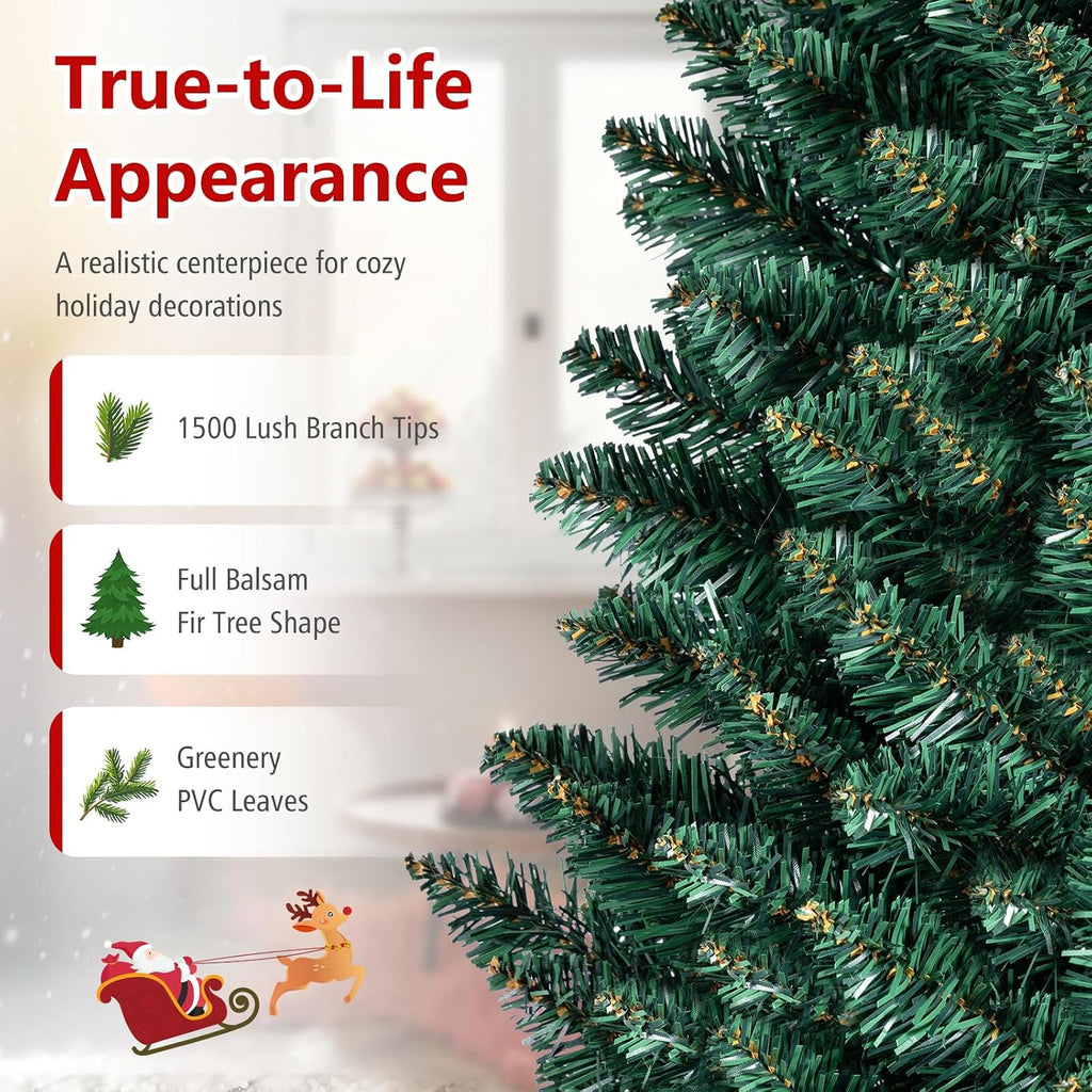 Artificial Slim Pencil Christmas Tree with 1500 Lush Branch Tips