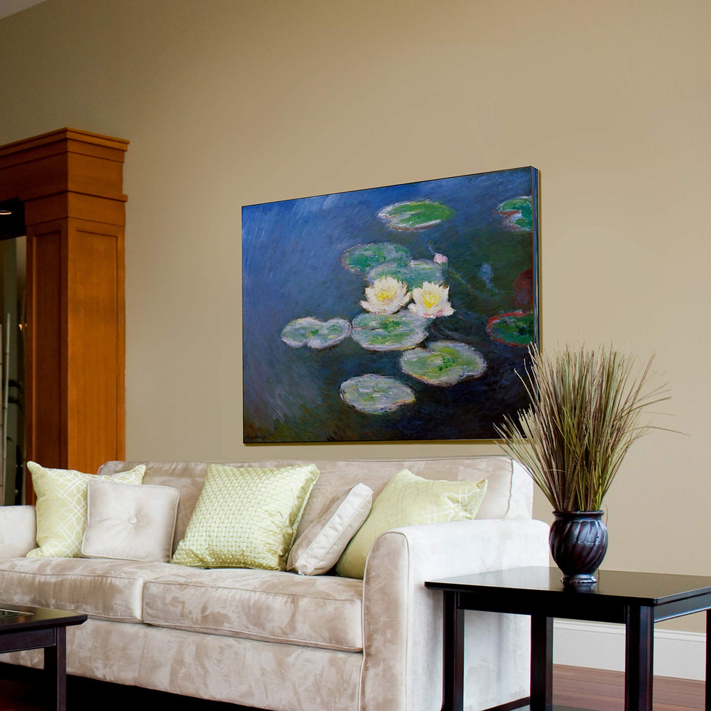 Water Lilies, Evening Effect, 1897 By Claude Monet Canvas Prints Wrapped Gallery Wall Art | Stretched and Framed