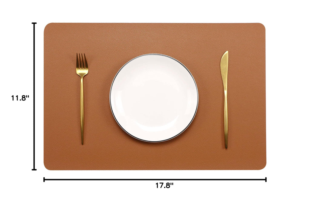 Fall Placemats Set of 4 Wipeable Table Mats Easy to Clean Waterproof Kitchen Mats for Dining Table Outdoor Indoor (4