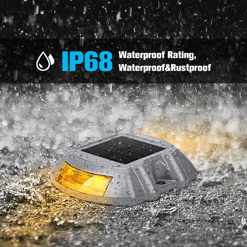 Solar Deck Driveway Dock Lights,Solar Pathway Lights,Warm 12 Pack