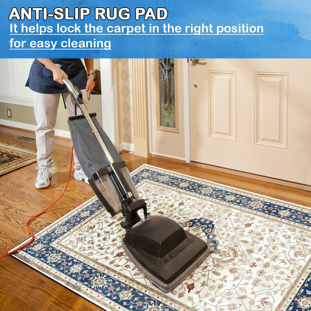 Non-Slip Rug Pads 8 x 10 ft, 100% Waterproof Extra Large Area Rugs Non Skid Rug Pad for All Floors and Finishes - Set of 80