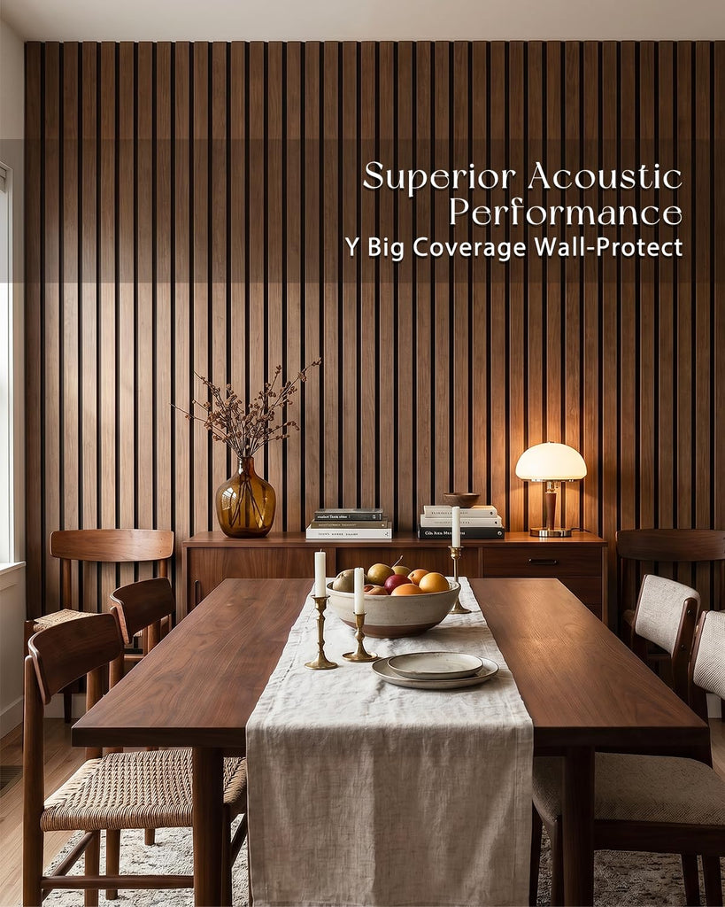 Large Felt Acoustic Wall Panels,Brown stripes, 70.87'' x 47.24''