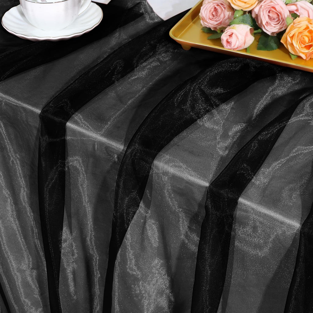 Black Organza Fabric by The Yard, 60 Inch Wide, 3 Yards