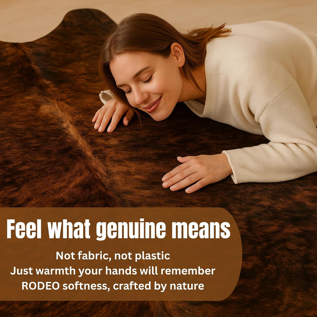 Genuine Cowhide Rug - Premium Western Home Décor, Natural Brazilian Cow Hide & Rustic Cabin, Multiple Colors
