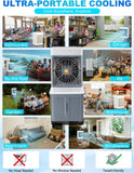 Portable Air Conditioners,Swamp Cooler Evaporative Air Cooler 2026 Upgraded Windowless with 10GAL Detachable Tank