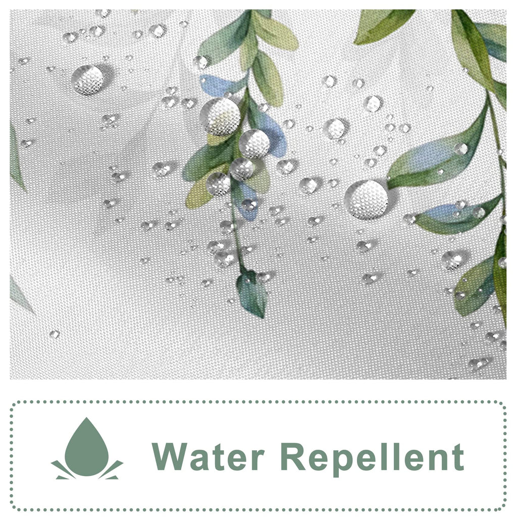 Green Mixed Light Blue Plant Stall Shower Curtain with 6 Hooks Sage Green Shower Curtain Waterproof Fabric 36x72 inch