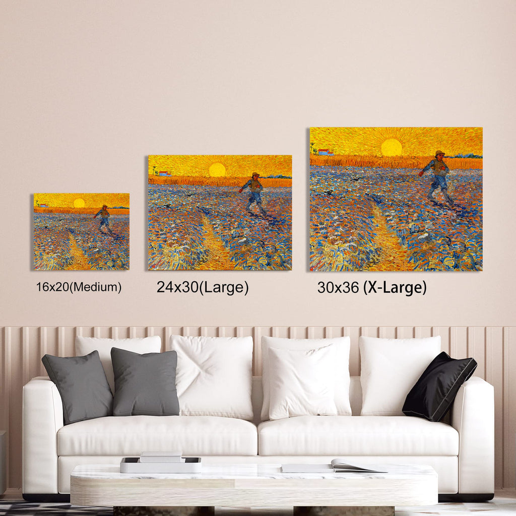 The Sower by Vincent Van Gogh. The World Classic Art Reproductions, Giclee Canvas Prints Wall Art Decor, 24x30 inches