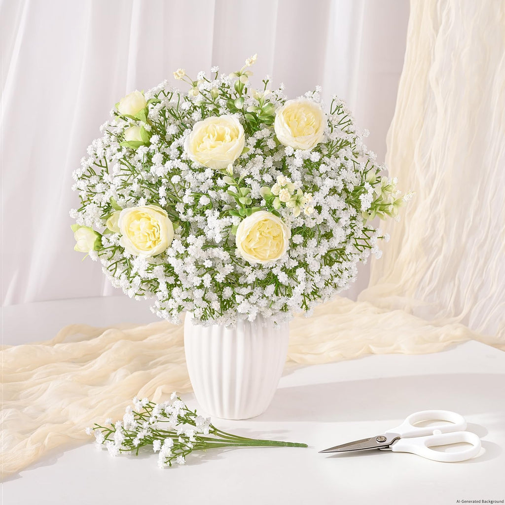 100 Baby Breath Flowers Artificial Bulk, 21" Babys Breath Artificial Flower