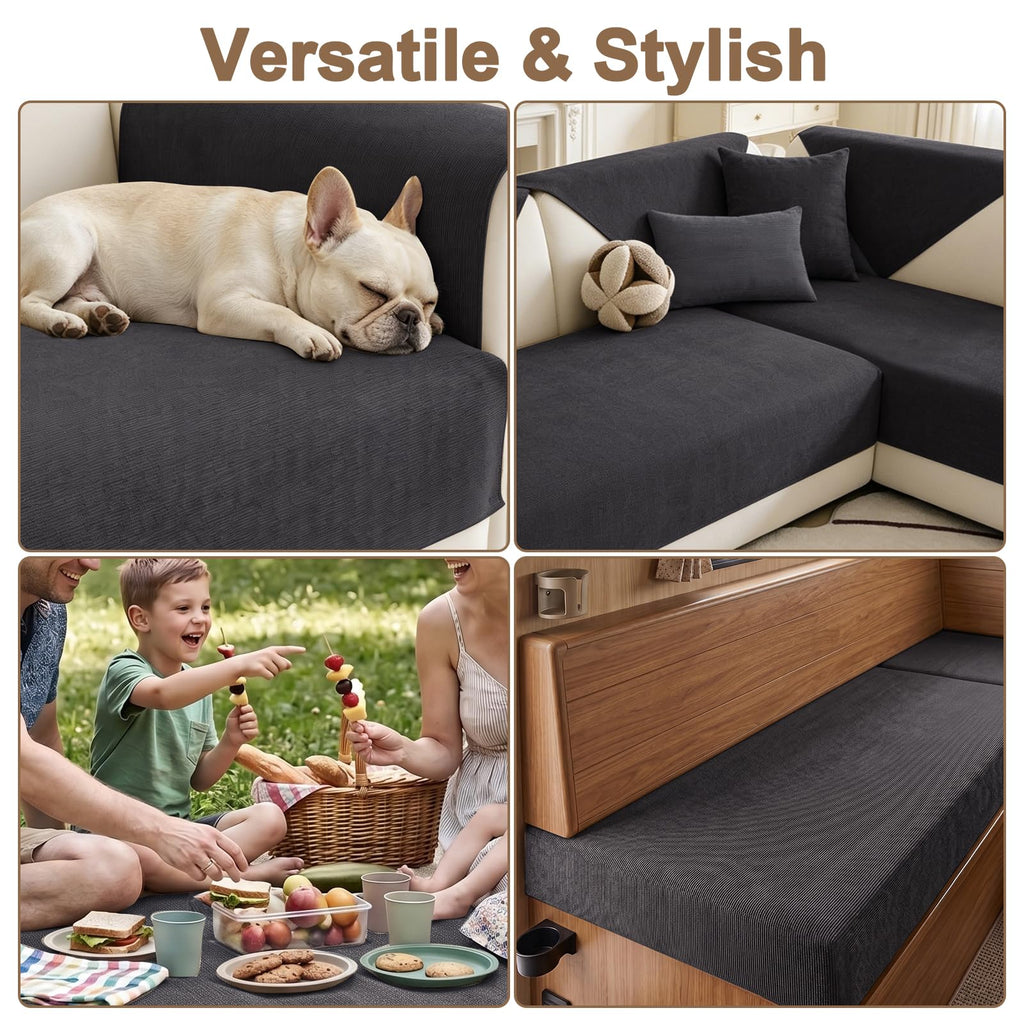 100% Waterproof Couch Cover for Dogs, Non-Slip Sectional Sofa Cover