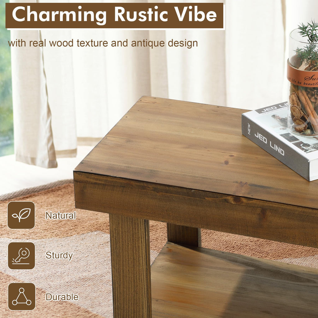 Solid Wood Entryway Bench - 31.5" Farmhouse Small Narrow Benches