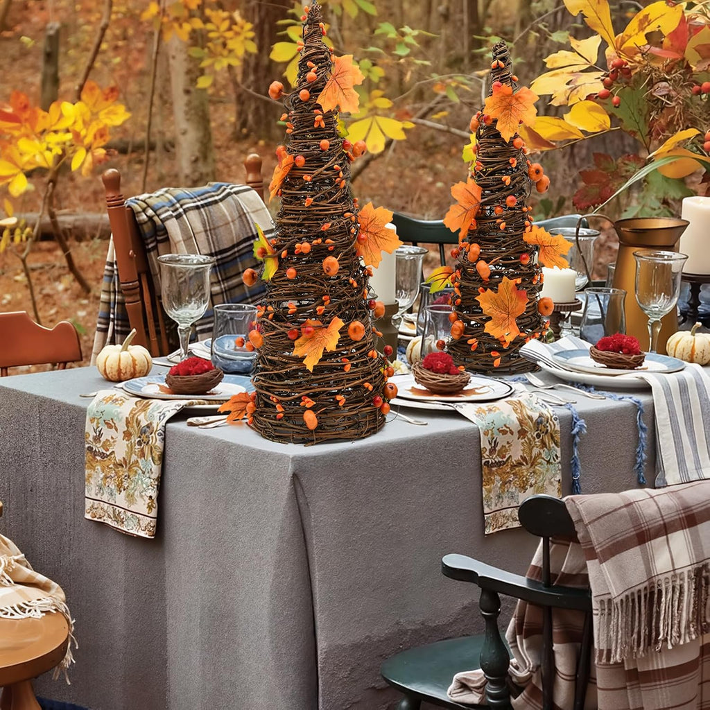 Fall Decor, Fall Tabletop Trees, Lighted Pumpkin Thanksgiving Decorations