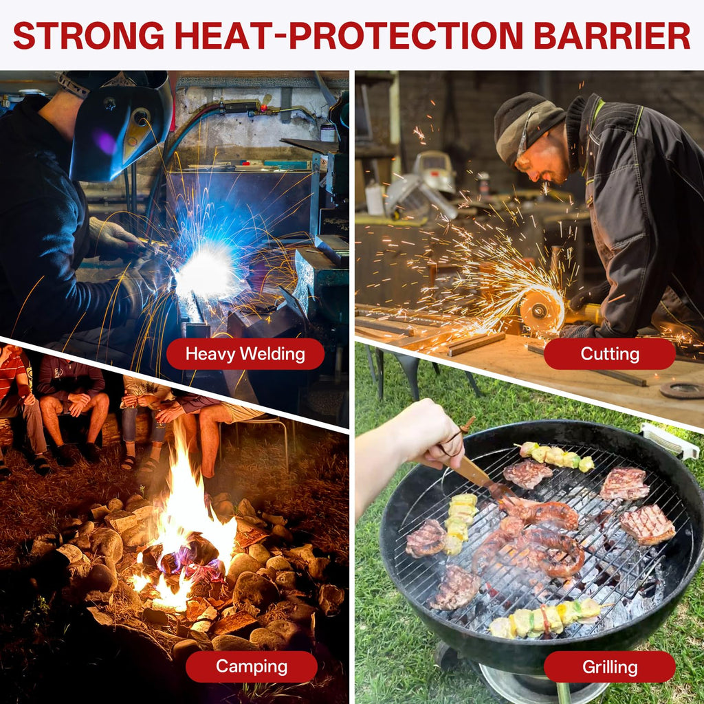 Welding Blanket Fire Resistant Large 4x6 ft - Fiberglass Flame Retardant Fabric 1022 °F High Temp Heat Shield