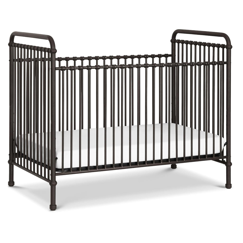 Abigail 3-in-1 Convertible Metal Crib in Vintage Iron, Greenguard Gold Certified | GREENGUARD Gold Certified