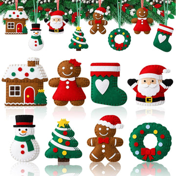 Felt Christmas Ornaments Set,4" - Set of 24