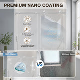 Frameless Glass Shower Door, 55-60" W x 76" H Sliding Frameless Shower Door, 1/4''(6mm) SGCC Tempered Glass