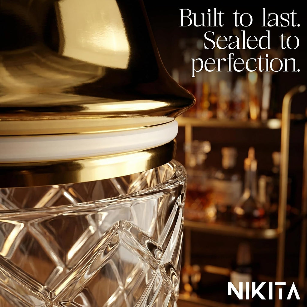 Nikita Cocktail Shaker, 5-Piece Martini Shaker & Bartender Kit with Bar Accessories Strainer, Jigger, Spoon & - Set of 5