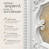 Four-Leaf Clover Square Chandelier Ceiling Medallion and Fan Medallion, 24 Inches, White and Gold