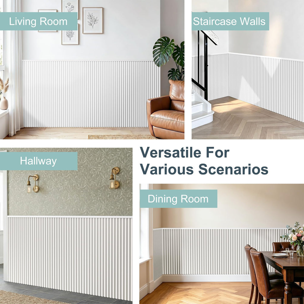 17PCS Wainscoting Panels Board and Batten Wall Panel kit Cover 22.43 Sq.Ft