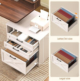 Farmhouse Electric Standing Desk, 55" Height Adjustable Computer Desk with 3 Drawers, File Cabinet, Storage Shelves